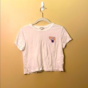 Sustainable fabric graphic white tee